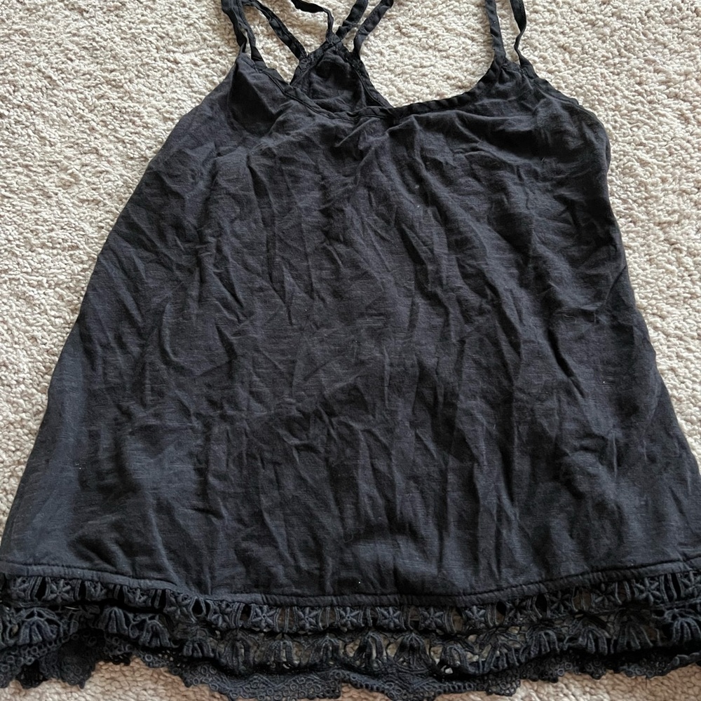 Black lace tank